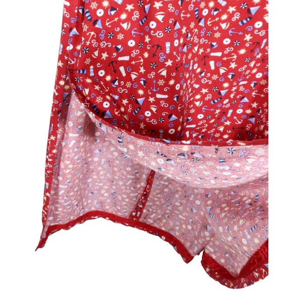 Vintage Nautical Boat Anchor Print Maxi Skirt w Slits Size 8 Christopher & Banks - Picture 4 of 7